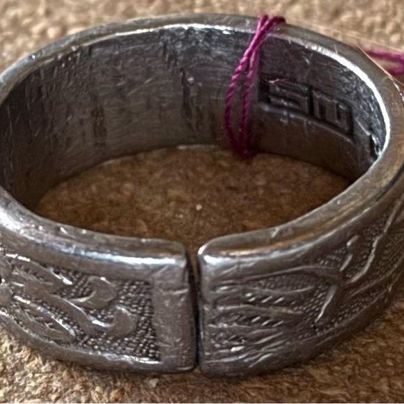 Vintage Men’s Wedding Band Ring “Costellano” Embossed Floral Matte sz10-10.25 - Picture 4 of 9